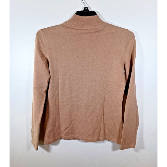 Escada Wool Cashmere Silk Blend Womens Mock Neck Tan Sweater Size 34  4 / Small - Picture 6 of 6